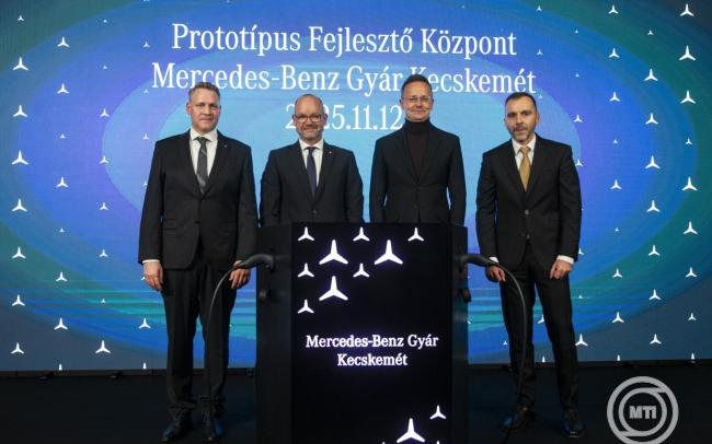 Szijjártó Péter: a Mercedes létrehozza az első magyarországi kutatás-fejlesztési központját
